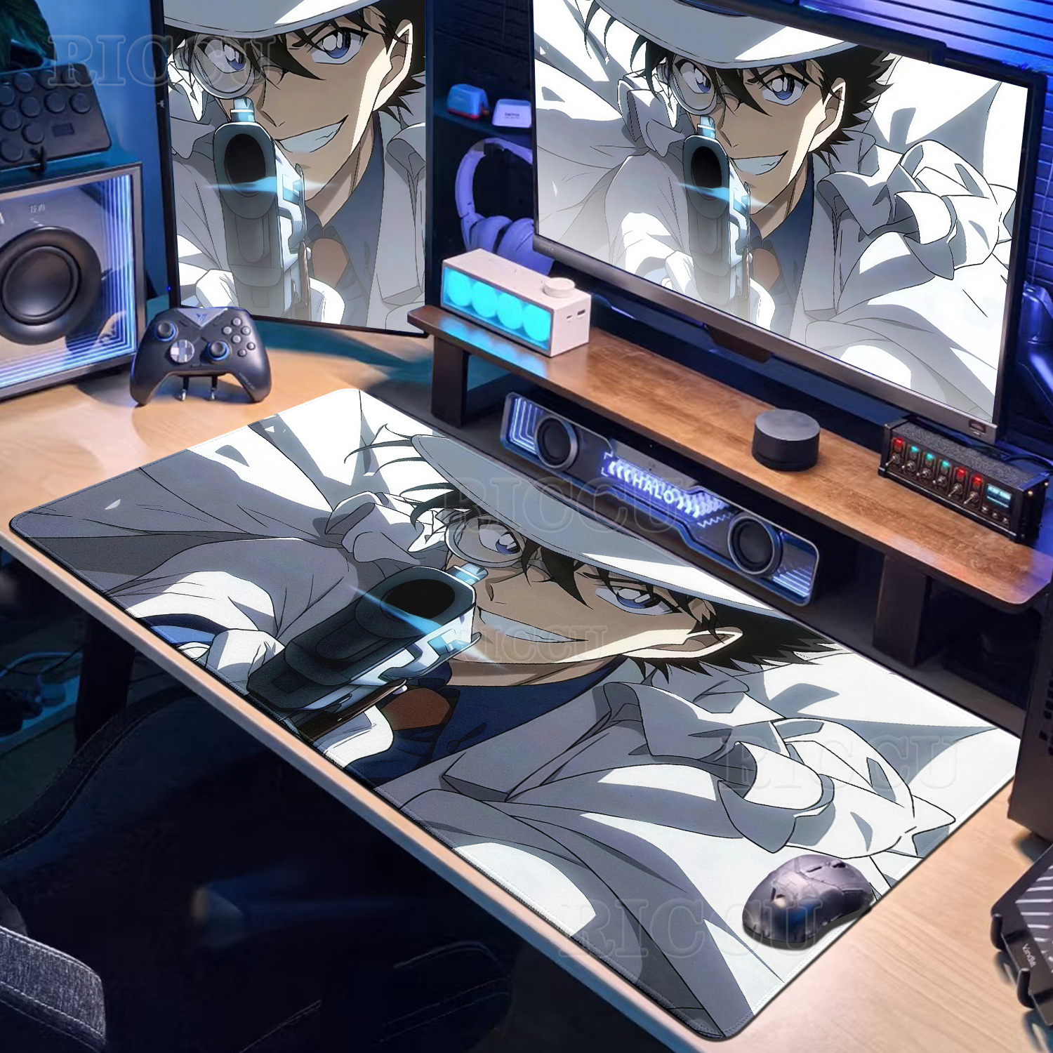 Anime D-Detective Conan Mouse  – обзор и цена Desk Setup With Laptop