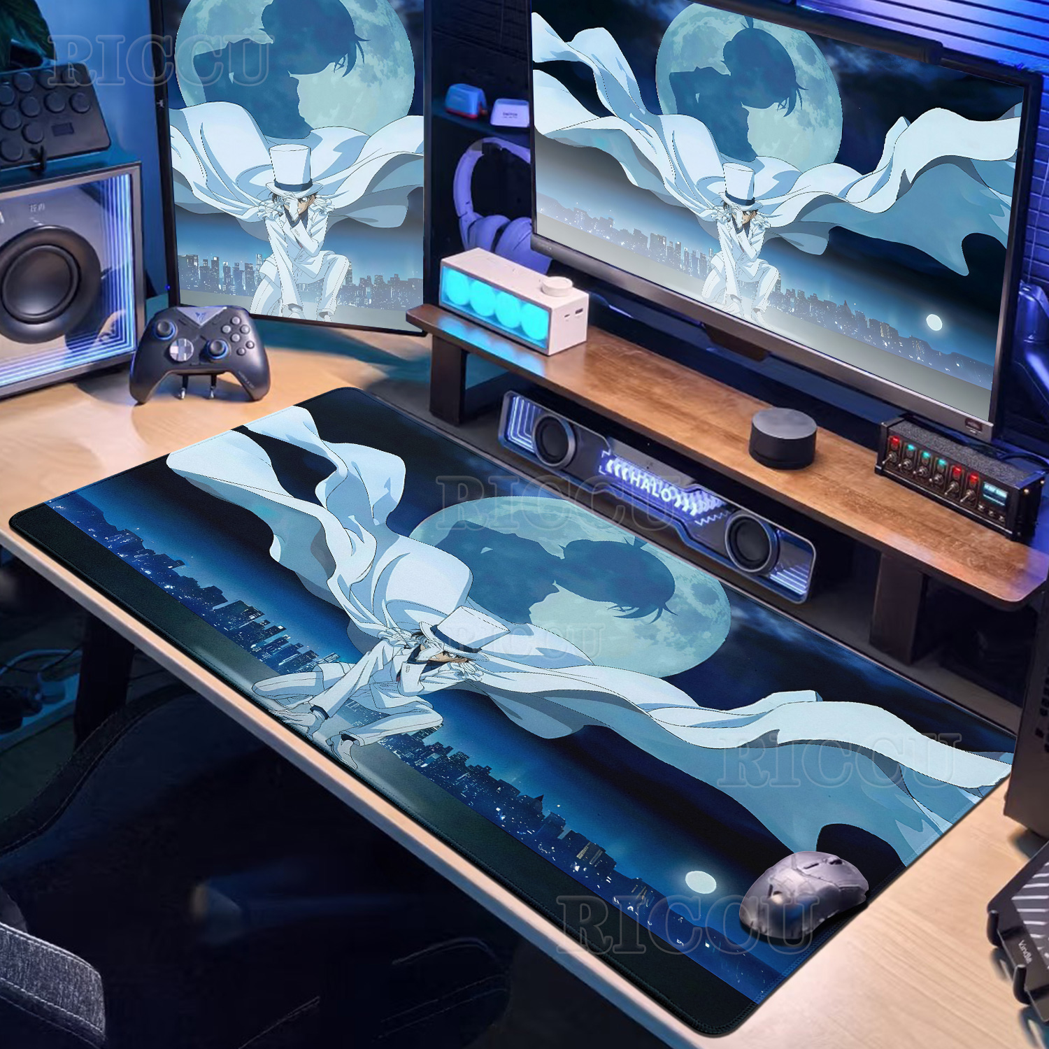 Anime D-Detective Conan Mouse  – обзор и цена Desk Setup With Laptop
