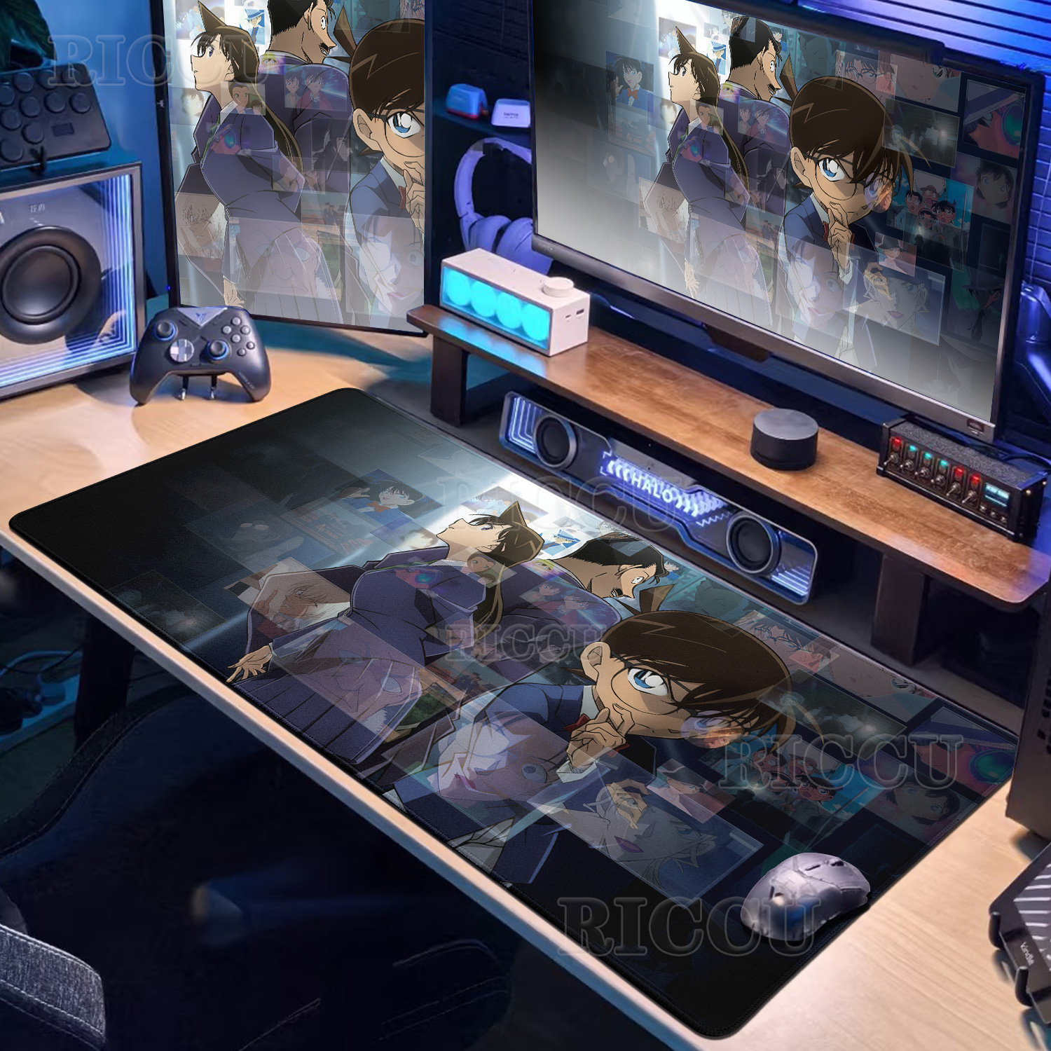 Anime D-Detective Conan Mouse  – обзор и цена Desk Setup With Laptop