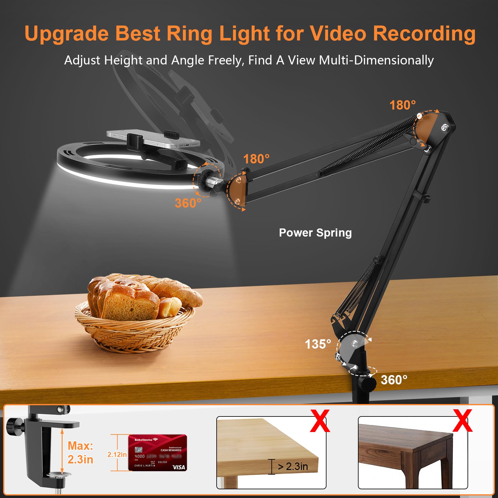 Nice Overhead Tripod With Ring – обзор и цена Desk Setup Lighting