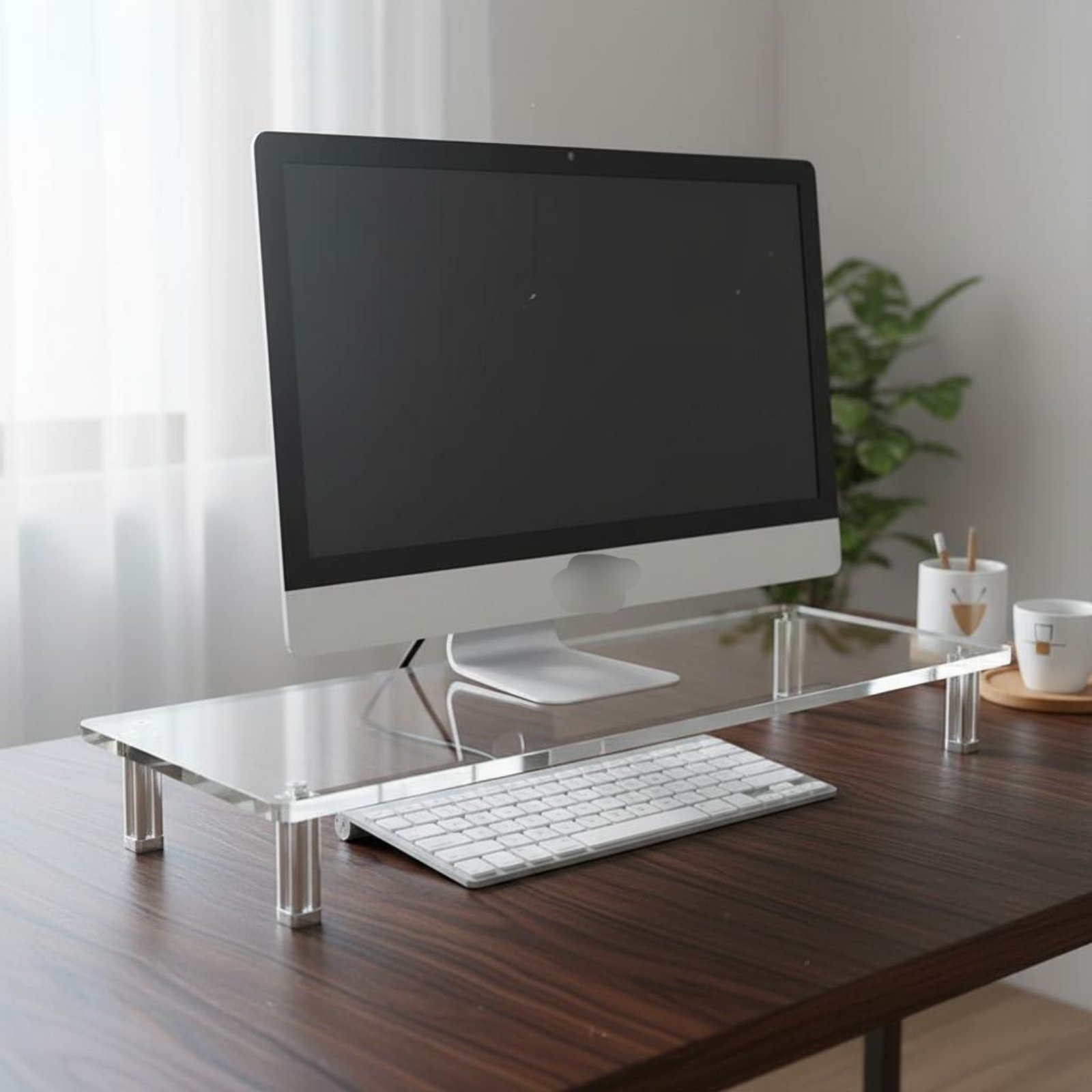 Acrylic Monitor Stand Easy to  – обзор и цена Desk Setup Organizer