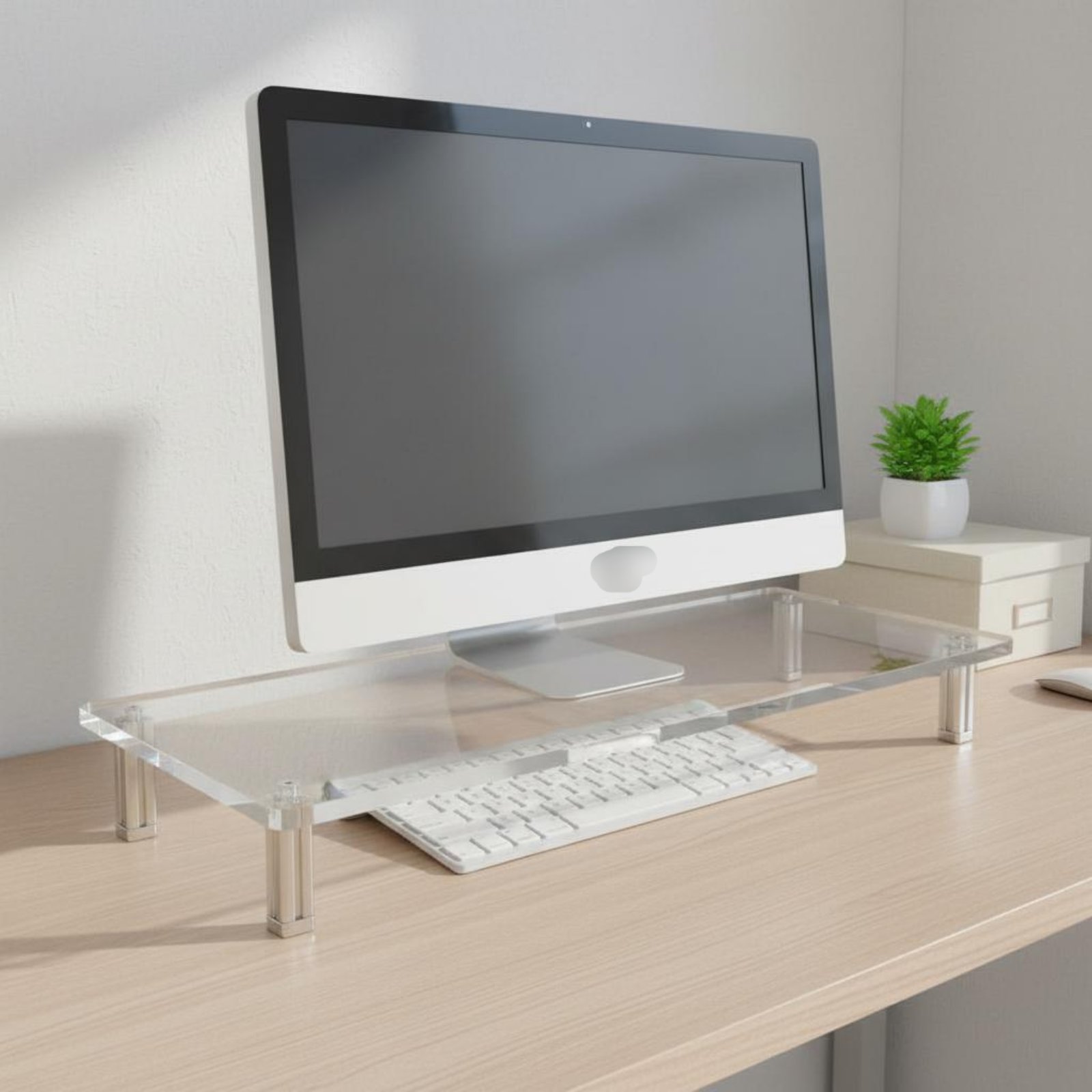 Acrylic Monitor Stand Easy to  – обзор и цена Desk Setup Organizer