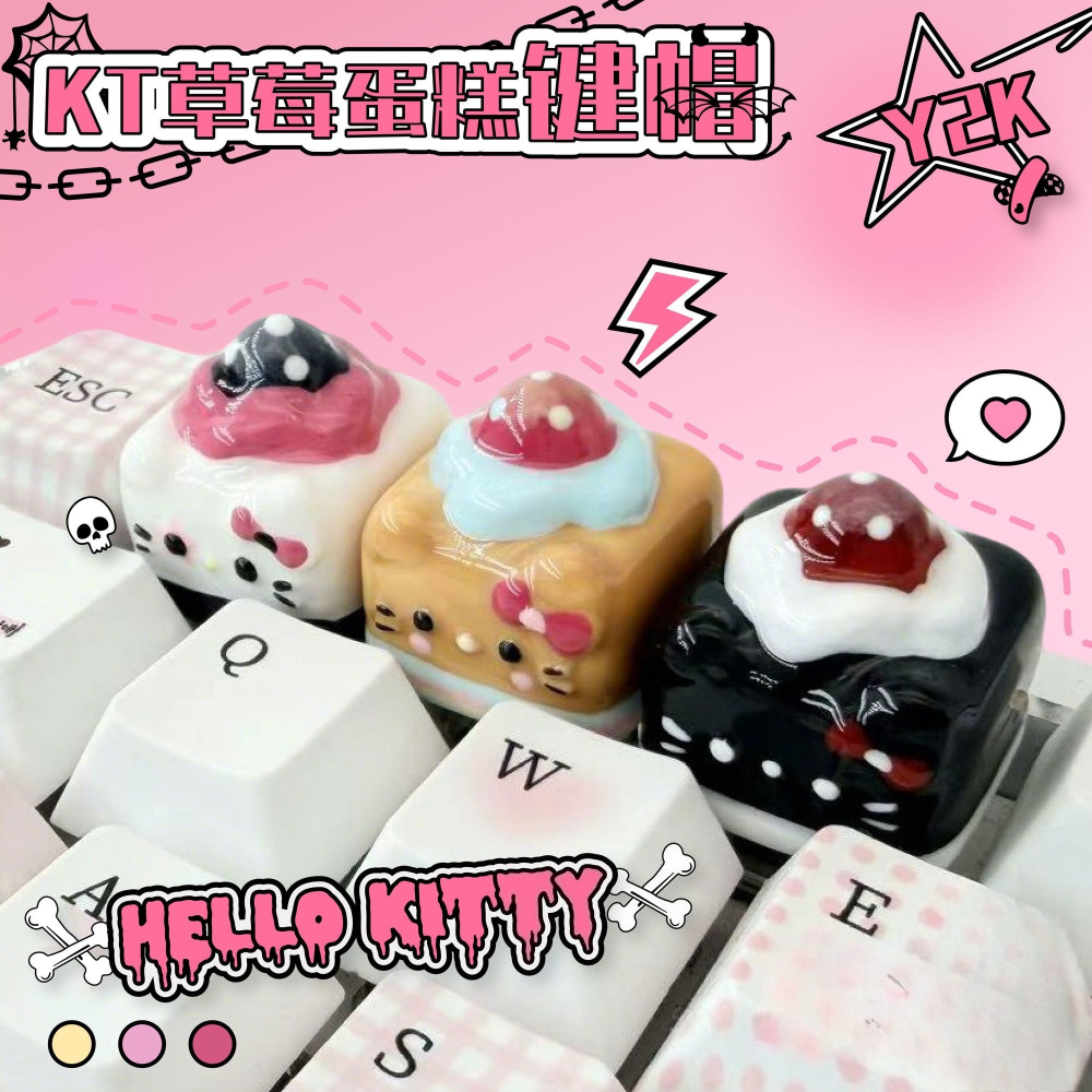 Y2K Kawaii Keycaps Hello Kitty – обзор и цена Y2K Desk Setup