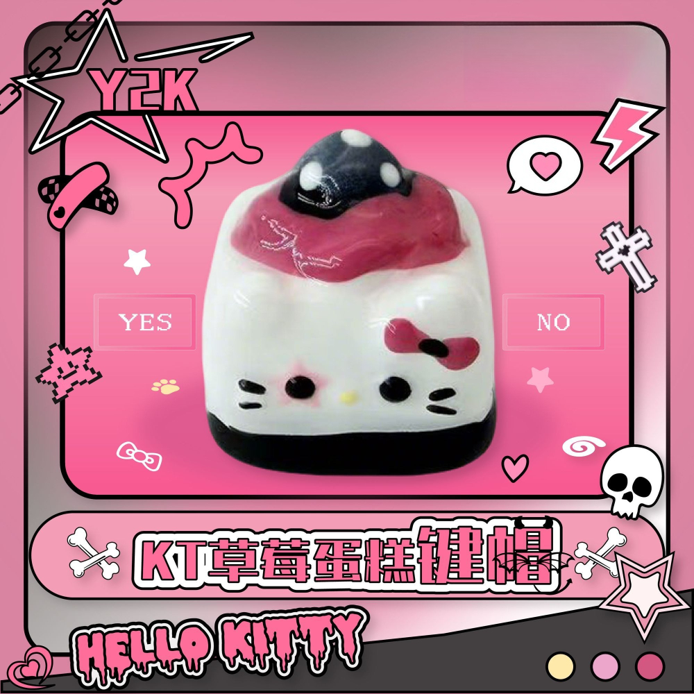 Y2K Kawaii Keycaps Hello Kitty – обзор и цена Y2K Desk Setup