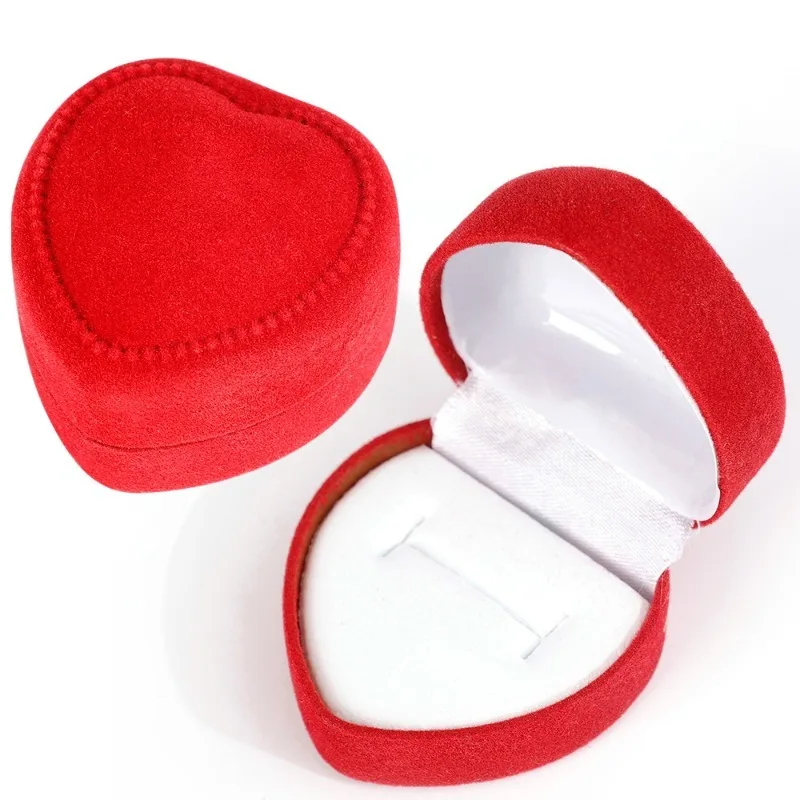 Red Flocking Heart Shape Ring  – обзор и цена Ring Binder Box
