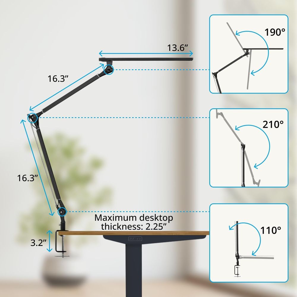 Adjustable 3-Color LED Desk La – обзор и цена Desk Setup Black