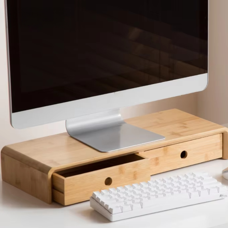 Bamboo Laptop Monitor Riser Ec – обзор и цена Desk Setup With Laptop