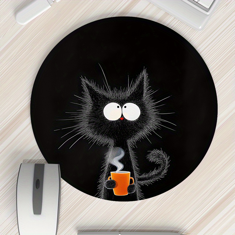 Black Cat Round Mouse Pad Dura – обзор и цена Desk Setup Gadgets