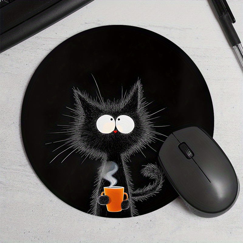 Black Cat Round Mouse Pad Dura – обзор и цена Desk Setup Gadgets