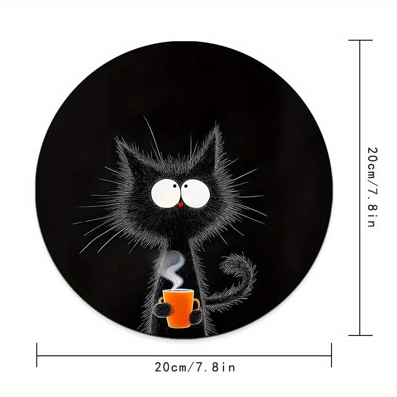 Black Cat Round Mouse Pad Dura – обзор и цена Desk Setup Gadgets