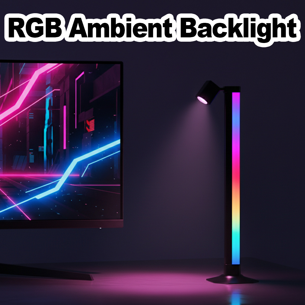 Smart Light Bar LED RGB Music  – обзор и цена Desk Setup Black