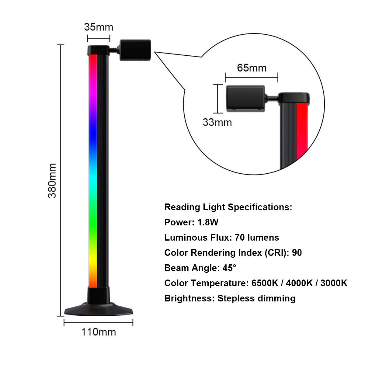 Smart Light Bar LED RGB Music  – обзор и цена Desk Setup Black