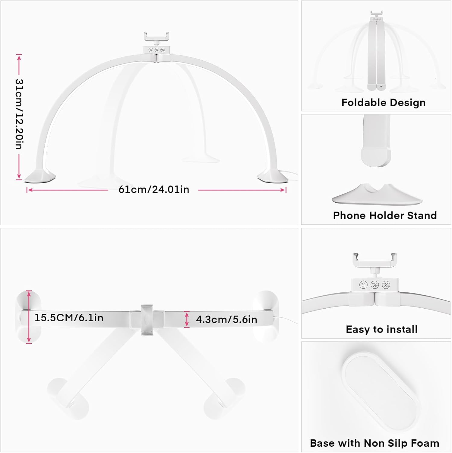 Half Moon Light U-Shaped Nail  – обзор и цена Desk Setup Lighting