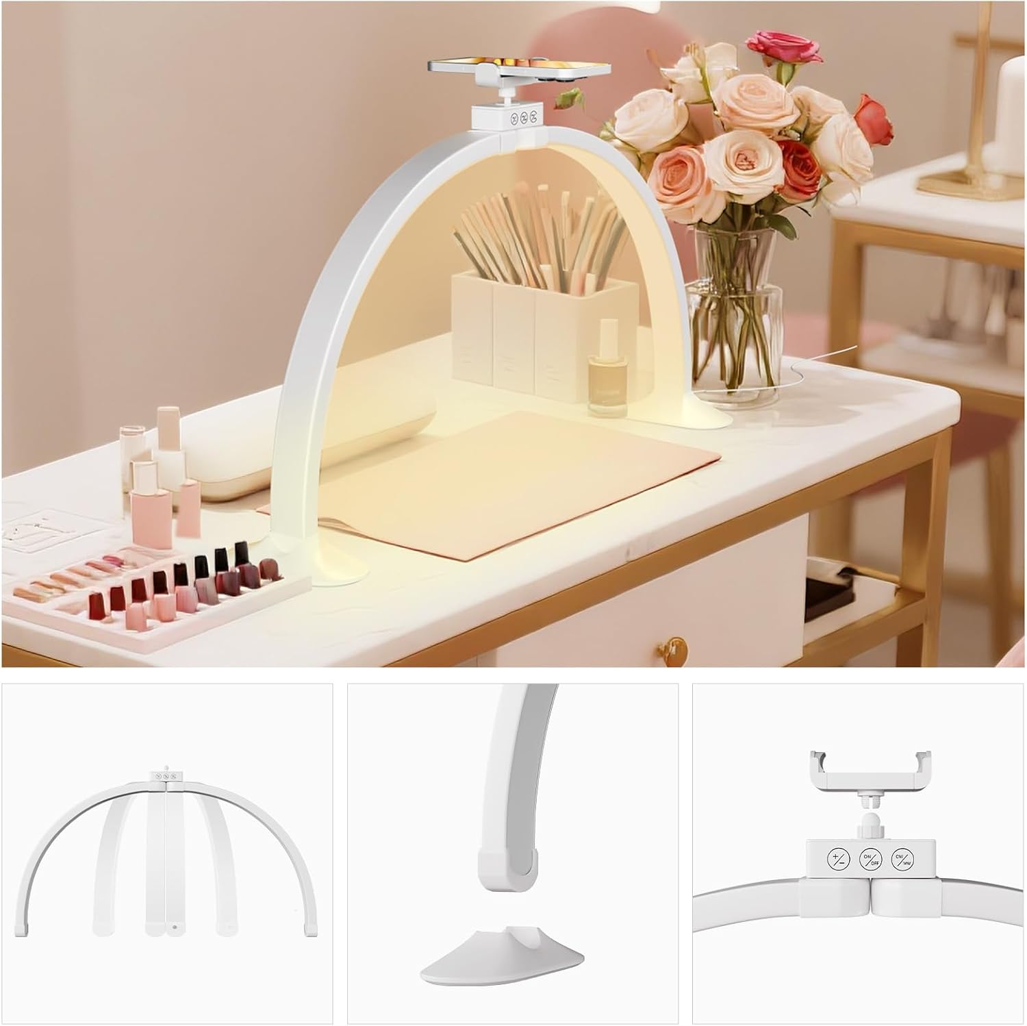 Half Moon Light U-Shaped Nail  – обзор и цена Desk Setup Lighting